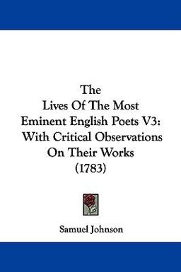 The Lives of the Most Eminent English Poets V3