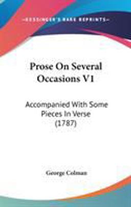 Prose on Several Occasions V1