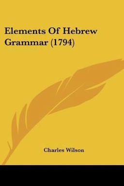 Elements of Hebrew Grammar