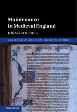 Maintenance in Medieval England  9781107043985 Front Cover