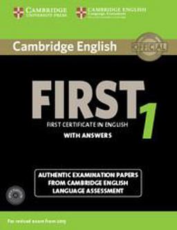 Cambridge English First 1 for Revised Exam from 2015 Student's Book Pack (Student's Book with Answers and Audio CDs (2))  9781107663312 Front Cover