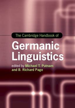     CAMBRIDGE HNDBK.OF GERMANIC LINGUIS  9781108434386 Front Cover