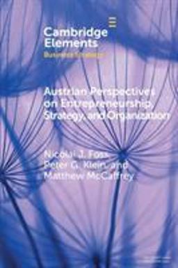 Austrian Perspectives on Entrepreneurship, Strategy, and Organization  9781108745802 Front Cover