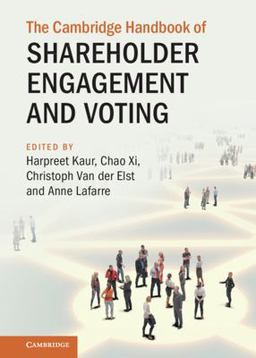 The Cambridge Handbook of Shareholder Engagement and Voting The Cambridge Handbook of Shareholder Engagement and Voting