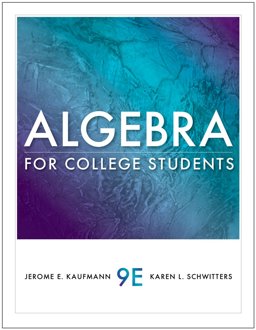 Bundle: Algebra for College Students, 9th + WebAssign Printed Access Card for Kaufmann/Schwitters' Algebra for College Students, Single-Term