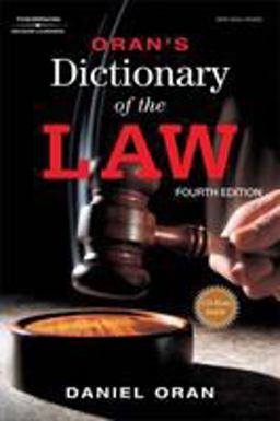 Oran's Dictionary of the Law 4th 9781111319151 Front Cover