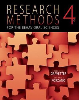 Research Methods for the Behavioral Sciences 4th 9781111342258 Front Cover