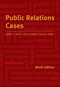 Public Relations Cases 9th 9781111344429 Front Cover