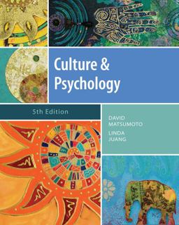 Culture and Psychology 5th 9781111344931 Front Cover
