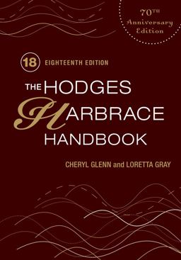 Hodges Harbrace Handbook 18th 9781111346706 Front Cover
