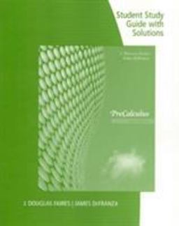 Study Guide with Solutions for Faires/Defranza's Precalculus, 5th 5th 9781111427368 Front Cover