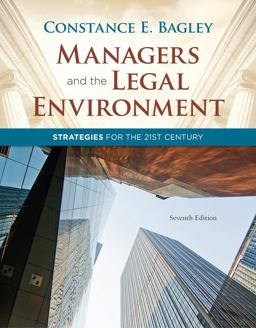 Managers and the Legal Environment Strategies for the 21st Century 7th 9781111530631 Front Cover