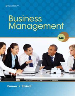 Business Management 13th 9781111571726 Front Cover