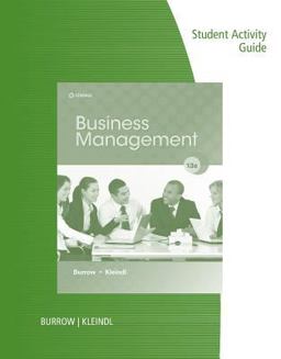 Student Activity Guide for Burrow/Kleindl's Business Management, 13th 13th 9781111573034 Front Cover