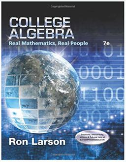 College Algebra: Real Mathematics, Real People  9781111575793 Front Cover