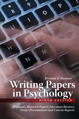 Writing Papers in Psychology 9th 9781111726133 Front Cover