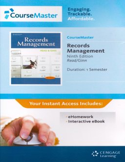 Coursemaster with Ebook Printed Access Card for Read/Ginn's Records Management, 9th