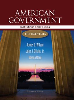 American Government Institutions and Policies 13th 9781111830052 Front Cover
