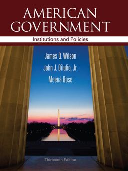 American Government Institutions and Policies 13th 9781111830076 Front Cover