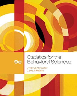 Cengage Advantage Books: Statistics for the Behavioral Sciences 9th 9781111835767 Front Cover