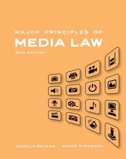 Major Principles of Media Law 2012  9781111836849 Front Cover