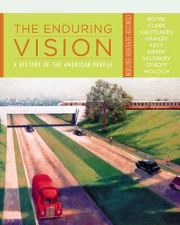 Enduring Vision A History of the American People, Concise 7th 9781111838256 Front Cover