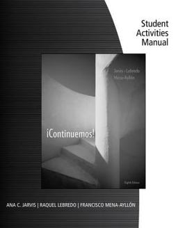 Student Activities Manual for Jarvis/Lebredo/Mena-AyllÂ¢n's Â­Continuemos!, 8th 8th 9781111839161 Front Cover