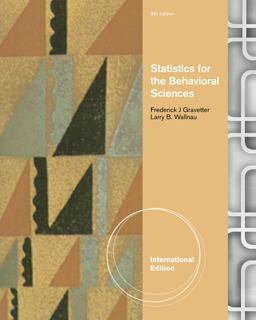 Statistics for the Behavioral Sciences Statistics for the Behavioral Sciences