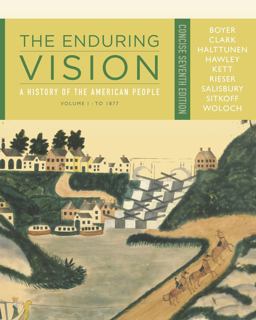 Enduring Vision A History of the American People, Volume I: to 1877, Concise 7th 9781111841034 Front Cover