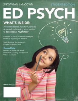 ED PSYCH (with CourseMate, 1 Term (6 Months) Printed Access Card)  9781111841935 Front Cover