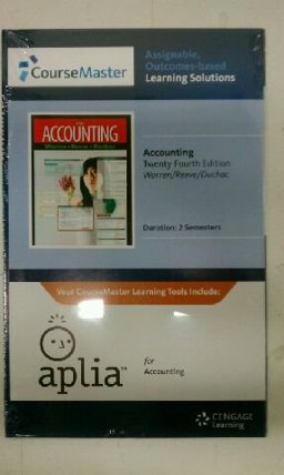 Aplia 2-Semester Printed Access Card for Warren/Reeve/Duchac's Accounting, 24th Aplia 2-Semester Printed Access Card for Warren/Reeve/Duchac's Accounting, 24th