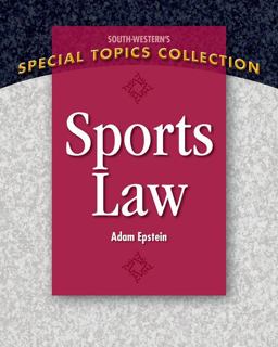 Sports Law  9781111971663 Front Cover