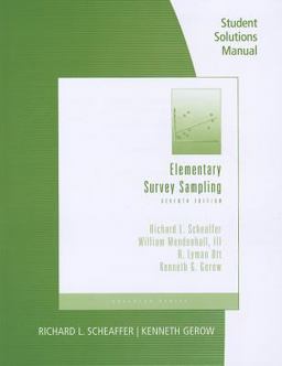 Student Solutions Manual for Scheaffer/Mendenhall/Ott/Gerow's Elementary Survey Sampling 7th 9781111988425 Front Cover