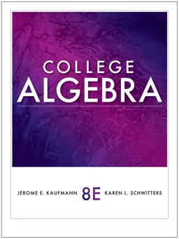 College Algebra 8th 9781111990367 Front Cover