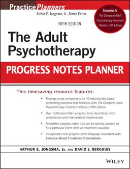 Adult Psychotherapy Progress Notes Planner 5th 9781118066751 Front Cover