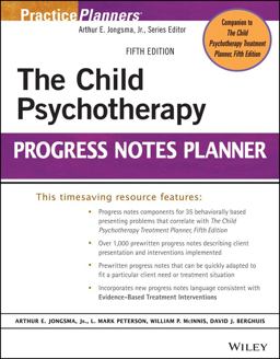 Child Psychotherapy Progress Notes Planner 5th 9781118066775 Front Cover