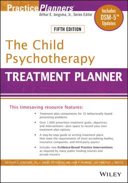 Child Psychotherapy Treatment Planner Includes DSM-5 Updates 5th 9781118067857 Front Cover