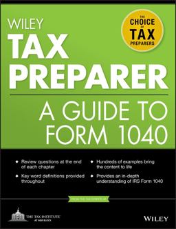 Wiley Tax Preparer A Guide to Form 1040 2nd 9781118072622 Front Cover