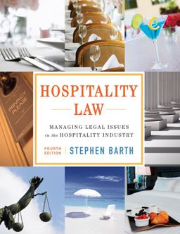 Hospitality Law Managing Legal Issues in the Hospitality Industry 4th 9781118085639 Front Cover