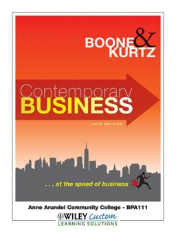 Contemporary Business 14th Edition for Anne Arundel Community College Contemporary Business 14th Edition for Anne Arundel Community College