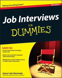 Job Interviews for Dummies 4th 9781118112908 Front Cover