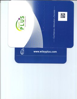 WileyPLUS Card for Principles of Anatomy and Physiology