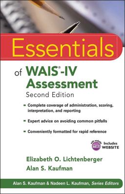 Essentials of WAIS-IV Assessment 2nd 9781118271889 Front Cover