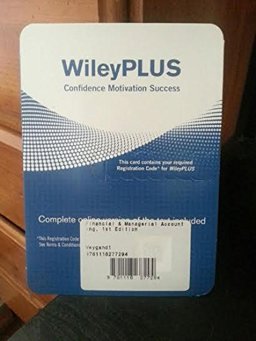 WileyPlus V5 Card for Financial and Managerial Accounting