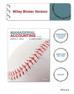 Managerial Accounting 2nd 9781118338445 Front Cover