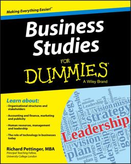 Business Studies for Dummies  9781118348116 Front Cover