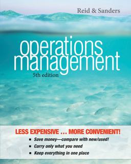 Operations Management 5th 2012 9781118348512 Front Cover