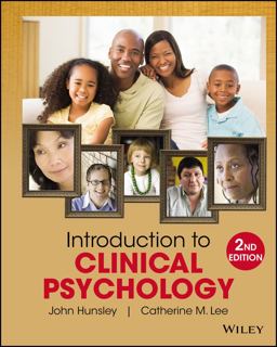 Introduction to Clinical Psychology An Evidence-Based Approach 2nd 9781118360019 Front Cover