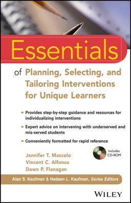 Essentials of Planning, Selecting, and Tailoring Interventions for Unique Learners  9781118368213 Front Cover
