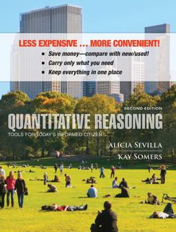Quantitative Reasoning Tools for Today's Informed Citizen 2nd 9781118406830 Front Cover